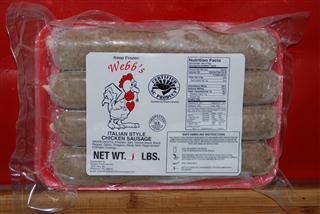 chicken sausage itaian style, packaged for sale
